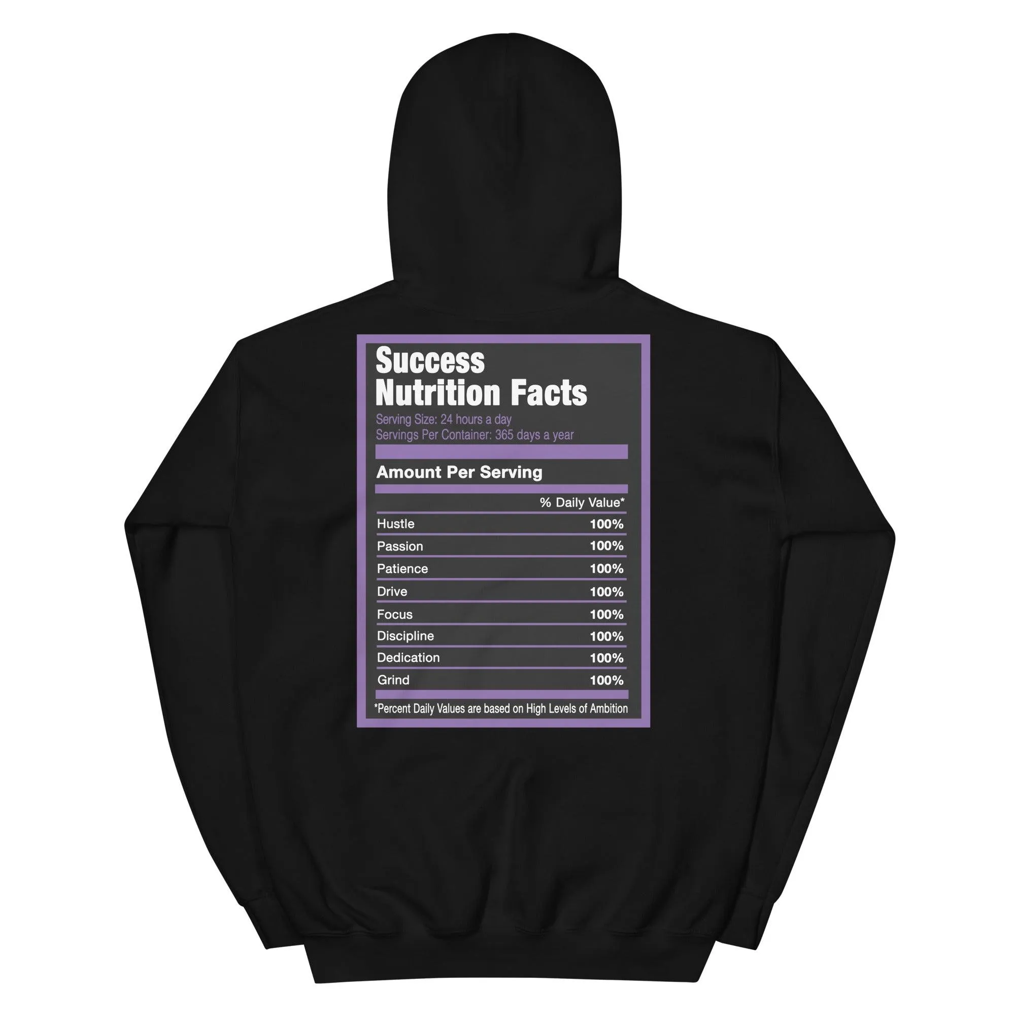 1 High FlyEase Black Bright Violet Hoodie Success Nutrition