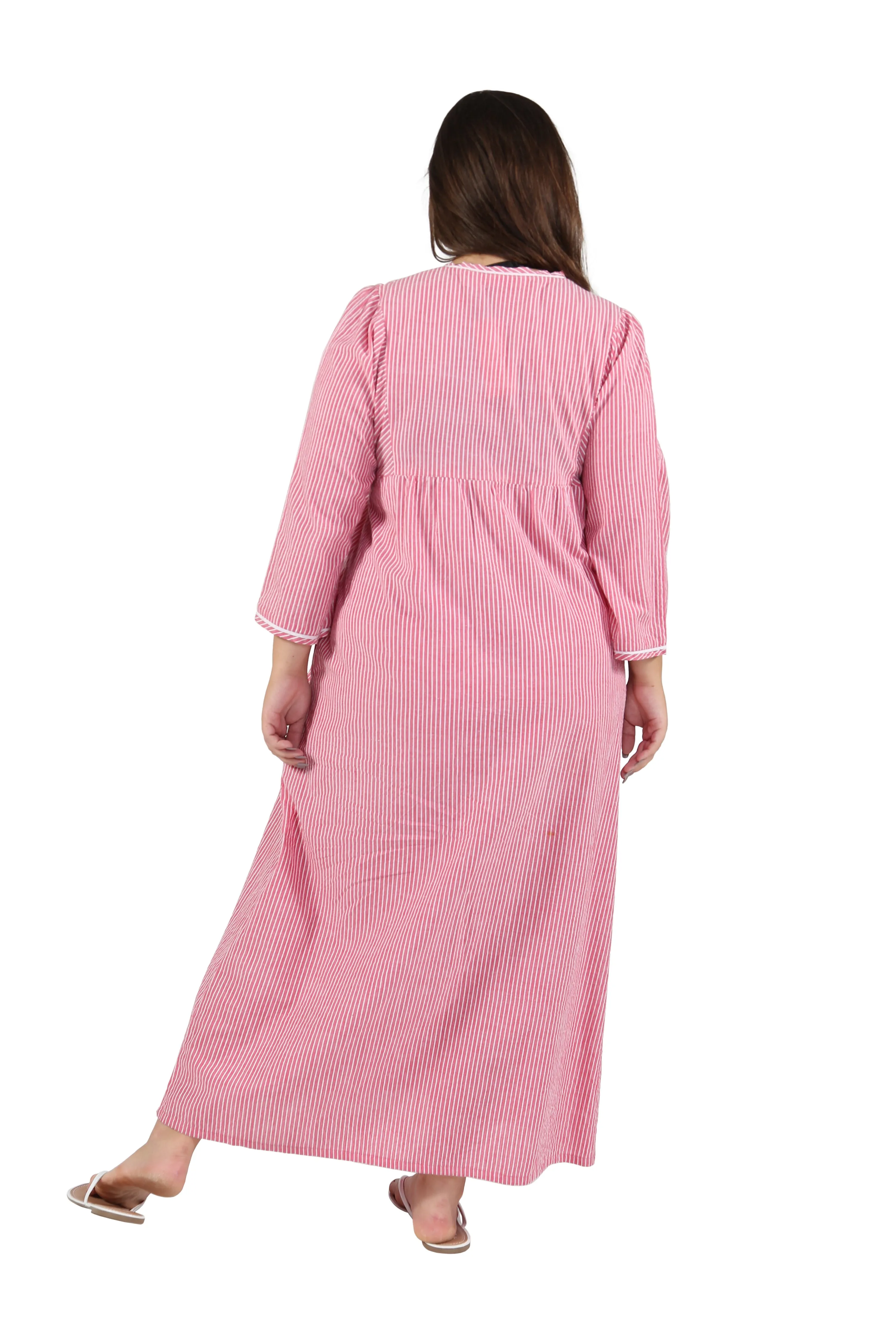 100% Cotton Plus Size Zip Front Robe