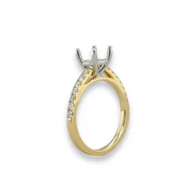 14K Y Gold 0.35ctw Diamond Mounting