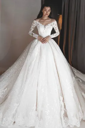 2 in 1 Wedding Dress OB7962 with Detachable Skirt