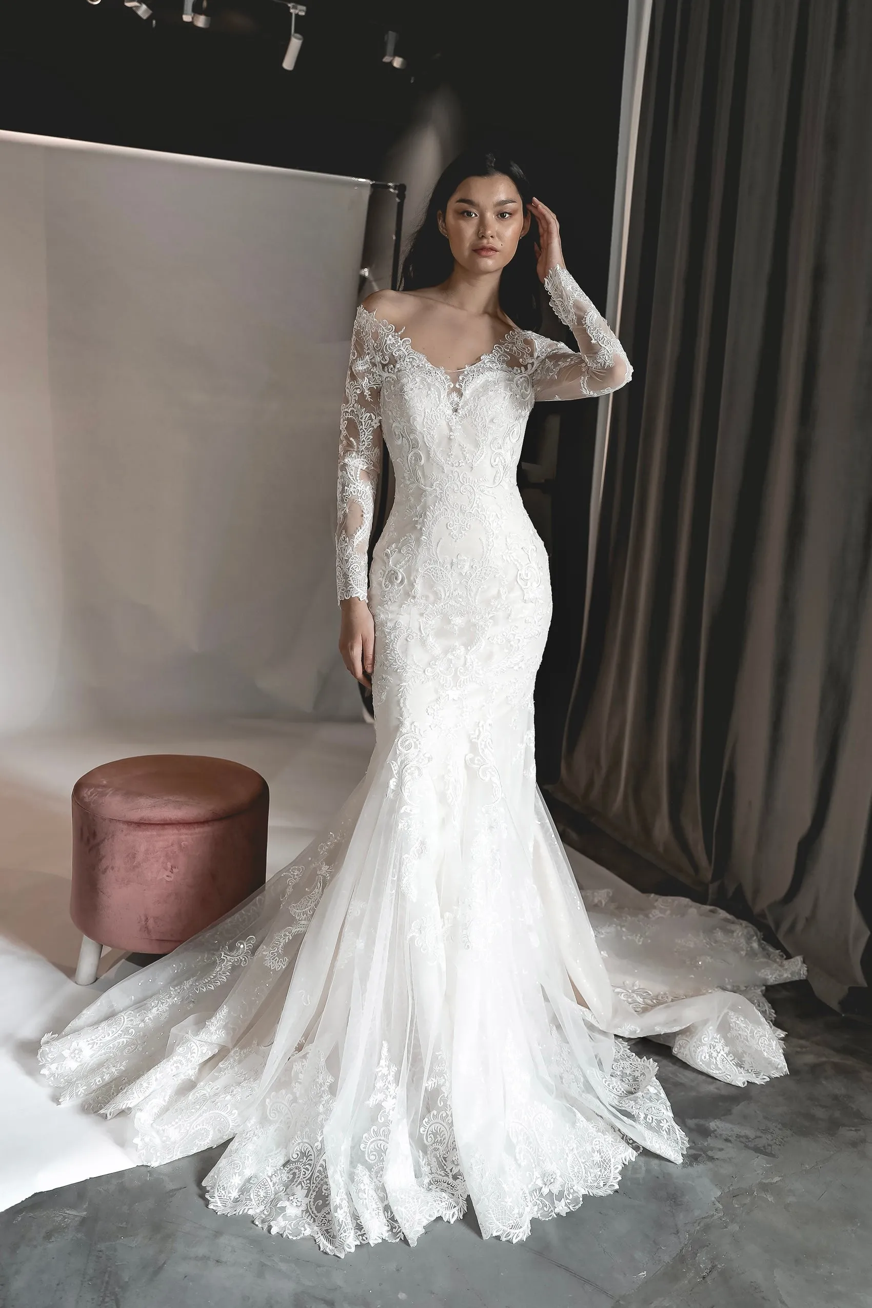 2 in 1 Wedding Dress OB7962 with Detachable Skirt