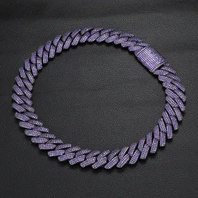 20ｍｍ Purple ＣＺ Diamond Cuban Chain