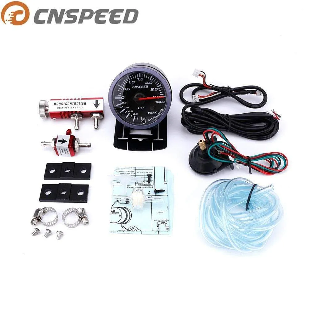 60mm 2.5 Car Turbo Boost Gauge 3 BAR  12V   Turbo Boost controller kit adjustable 1-30PSI  With Sensor