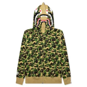 Abc Camo Double Shark Full Zip Hoodie - Green