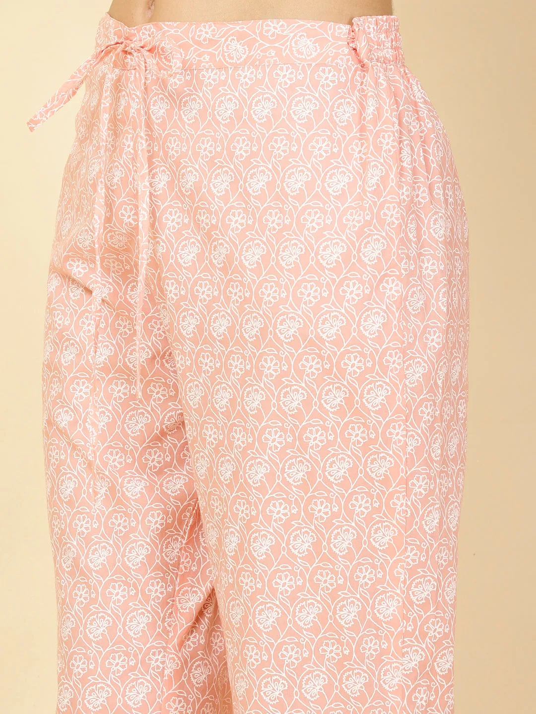 Abstract Printed Cotton Kurta With Pants