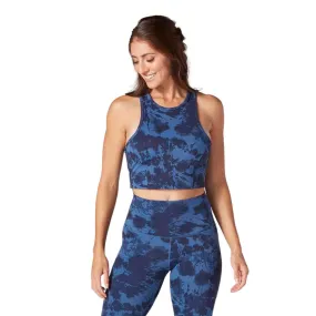 ACTIVE LONG LINE BRA - DEEPWATER TIE DYE