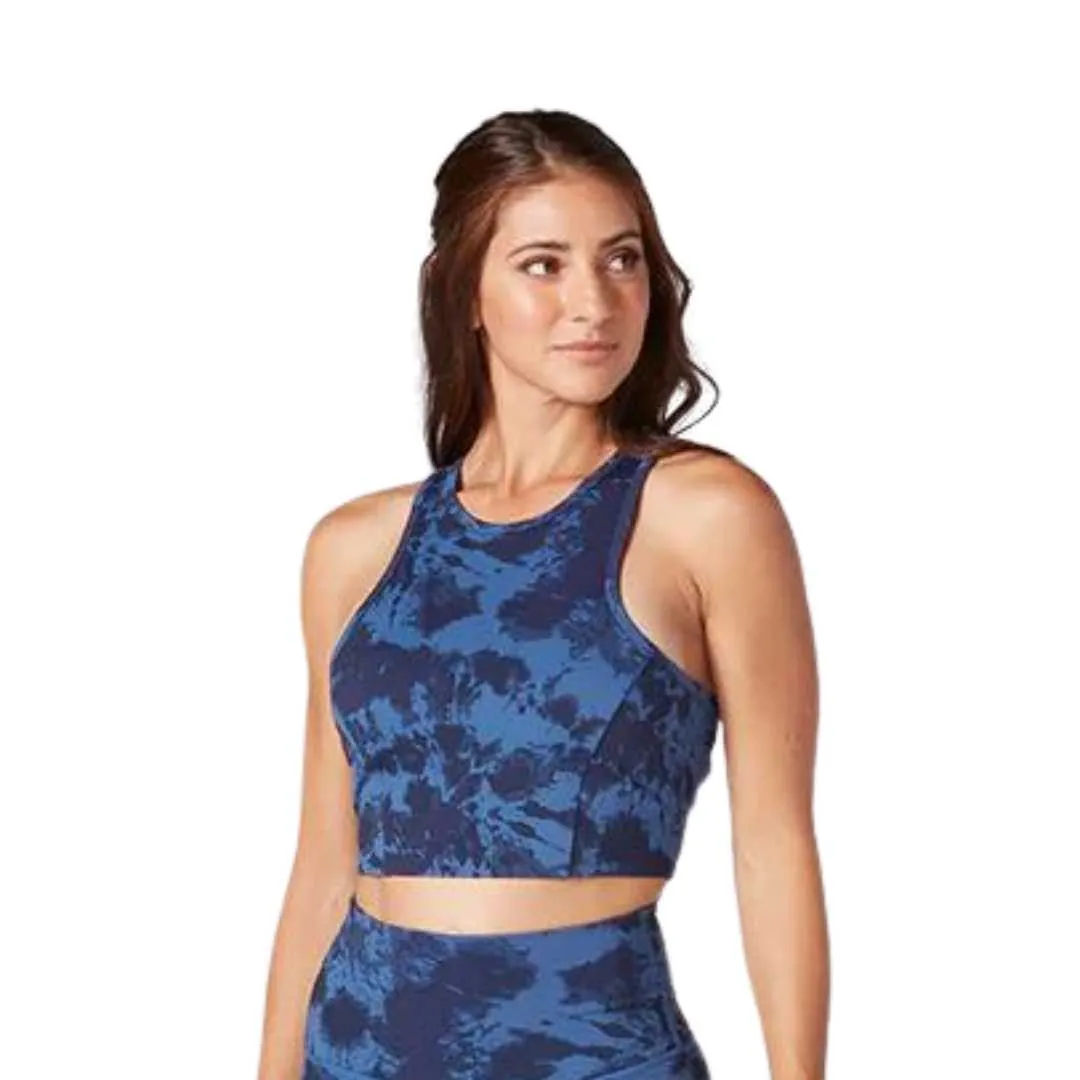 ACTIVE LONG LINE BRA - DEEPWATER TIE DYE