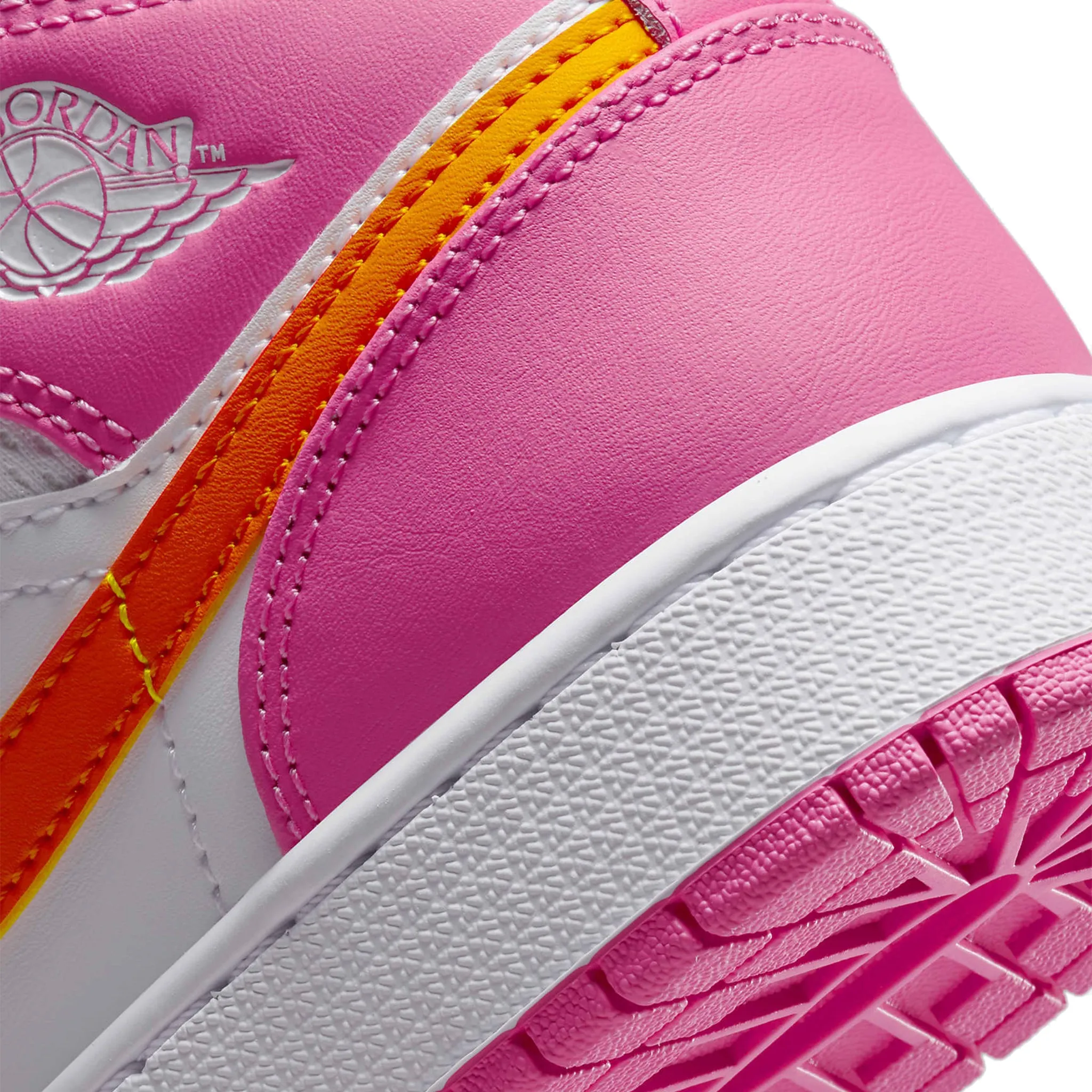 Air Jordan 1 Mid Pinksickle Safety Orange (GS)