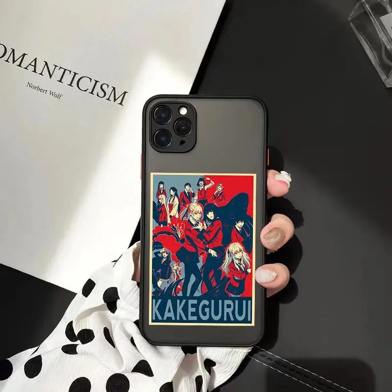 Anime Kakegurui Jabami Yumeko Cellphone Bumper Clear Matte PC Phone Case For iphone 11 12 13 14 15 Pro XS Max 7 8 14 15Plus X XR