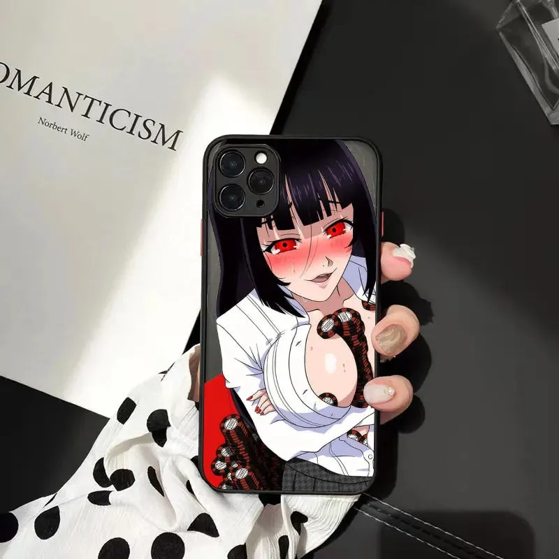 Anime Kakegurui Jabami Yumeko Cellphone Bumper Clear Matte PC Phone Case For iphone 11 12 13 14 15 Pro XS Max 7 8 14 15Plus X XR