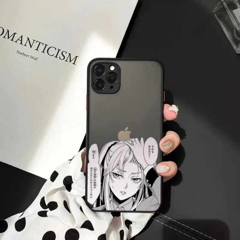 Anime Kakegurui Jabami Yumeko Cellphone Bumper Clear Matte PC Phone Case For iphone 11 12 13 14 15 Pro XS Max 7 8 14 15Plus X XR