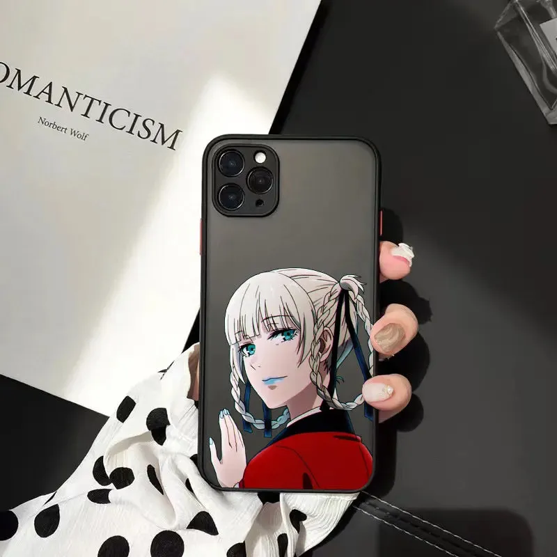 Anime Kakegurui Jabami Yumeko Cellphone Bumper Clear Matte PC Phone Case For iphone 11 12 13 14 15 Pro XS Max 7 8 14 15Plus X XR