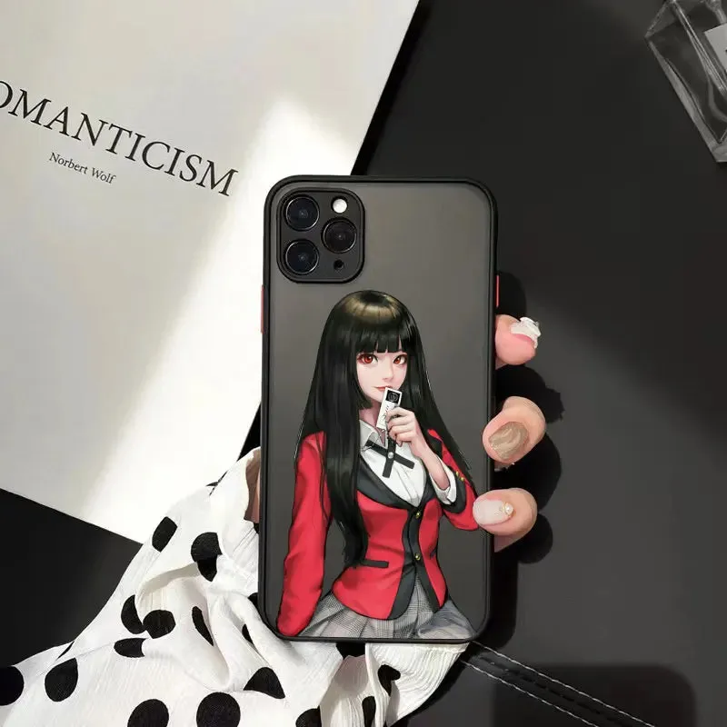 Anime Kakegurui Jabami Yumeko Cellphone Bumper Clear Matte PC Phone Case For iphone 11 12 13 14 15 Pro XS Max 7 8 14 15Plus X XR