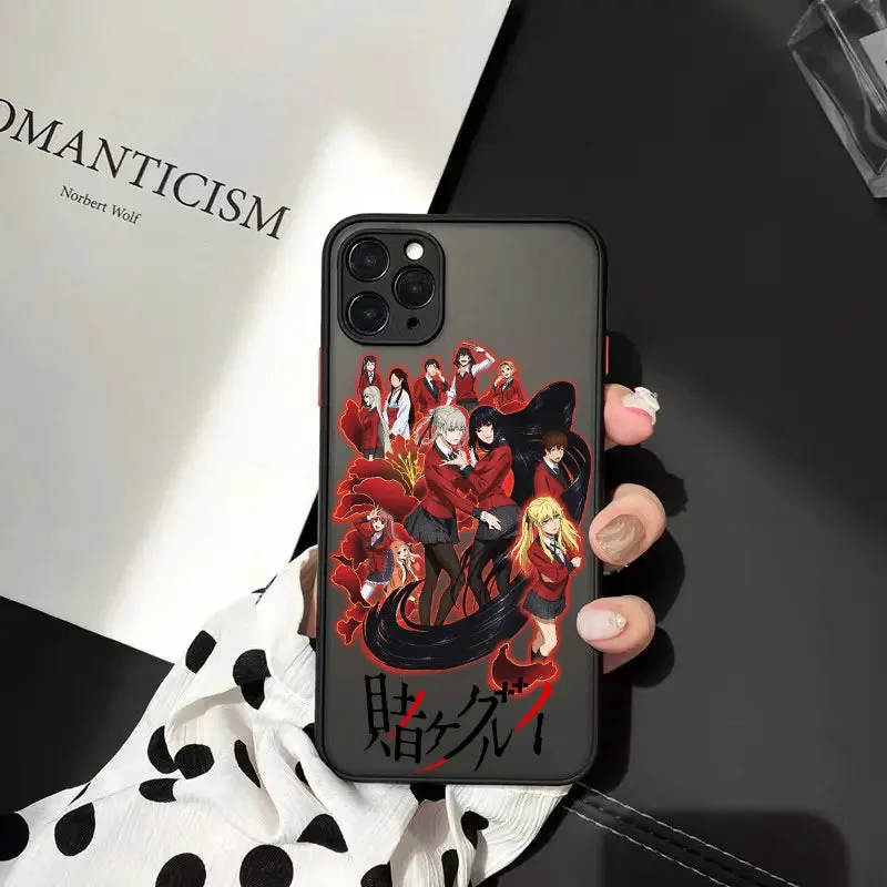 Anime Kakegurui Jabami Yumeko Cellphone Bumper Clear Matte PC Phone Case For iphone 11 12 13 14 15 Pro XS Max 7 8 14 15Plus X XR