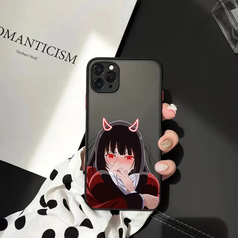 Anime Kakegurui Jabami Yumeko Cellphone Bumper Clear Matte PC Phone Case For iphone 11 12 13 14 15 Pro XS Max 7 8 14 15Plus X XR