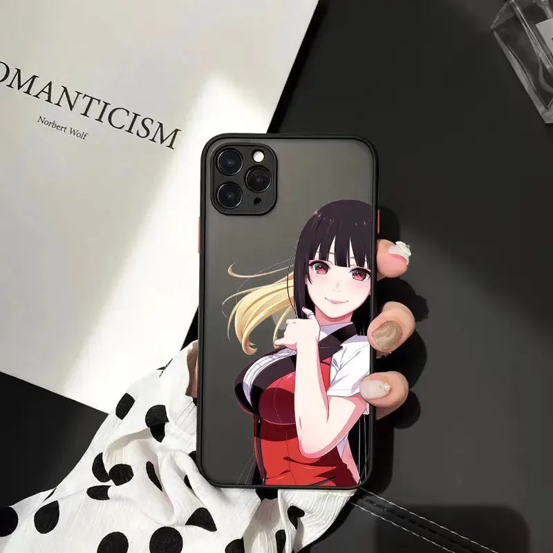 Anime Kakegurui Jabami Yumeko Cellphone Bumper Clear Matte PC Phone Case For iphone 11 12 13 14 15 Pro XS Max 7 8 14 15Plus X XR