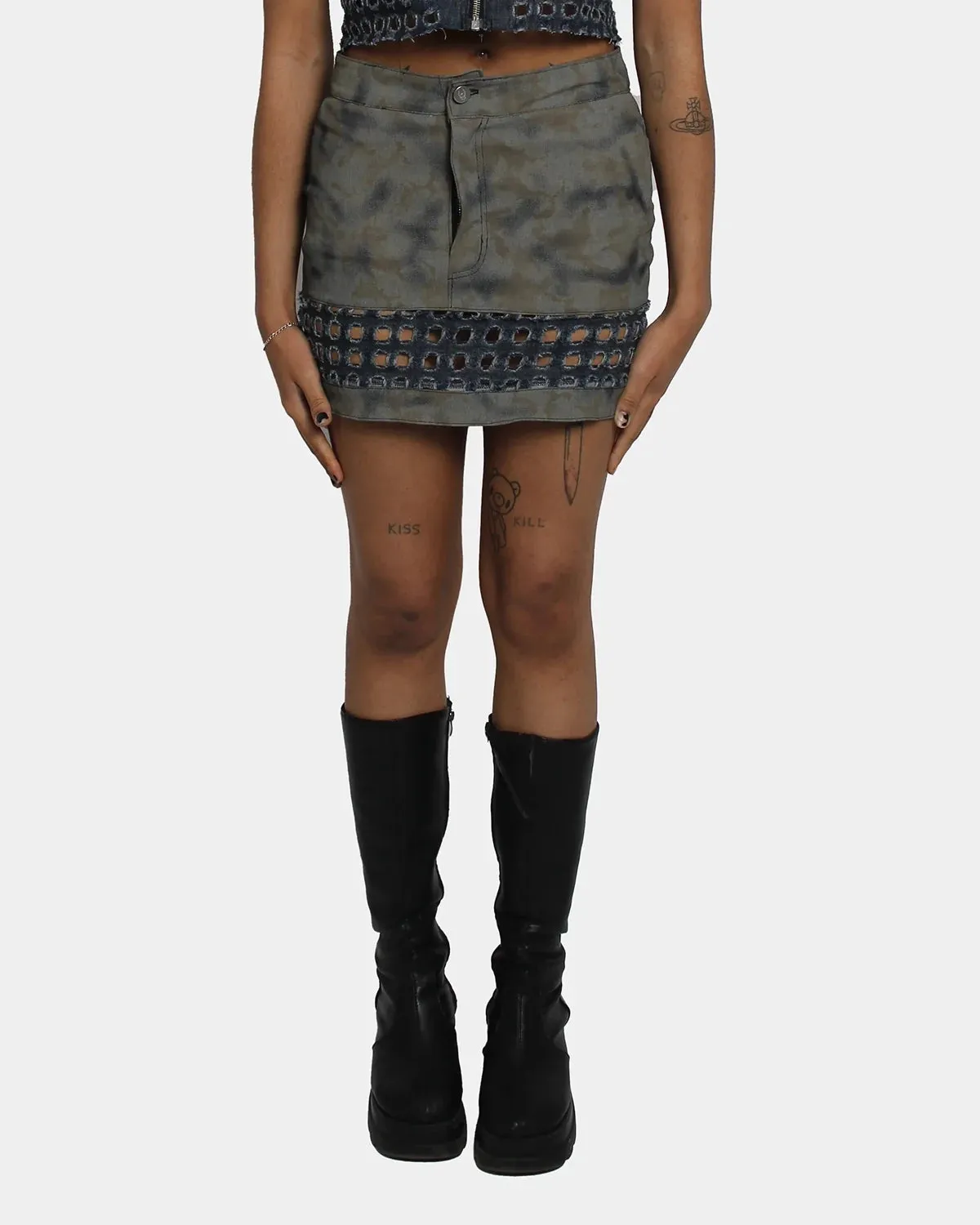 APOCALYPTIC SKIRT OLIVE CAMOUFLAGE V2