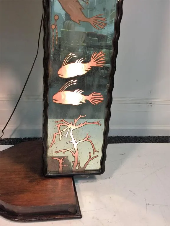 Art Deco Bar with Illuminated Sea Creatures