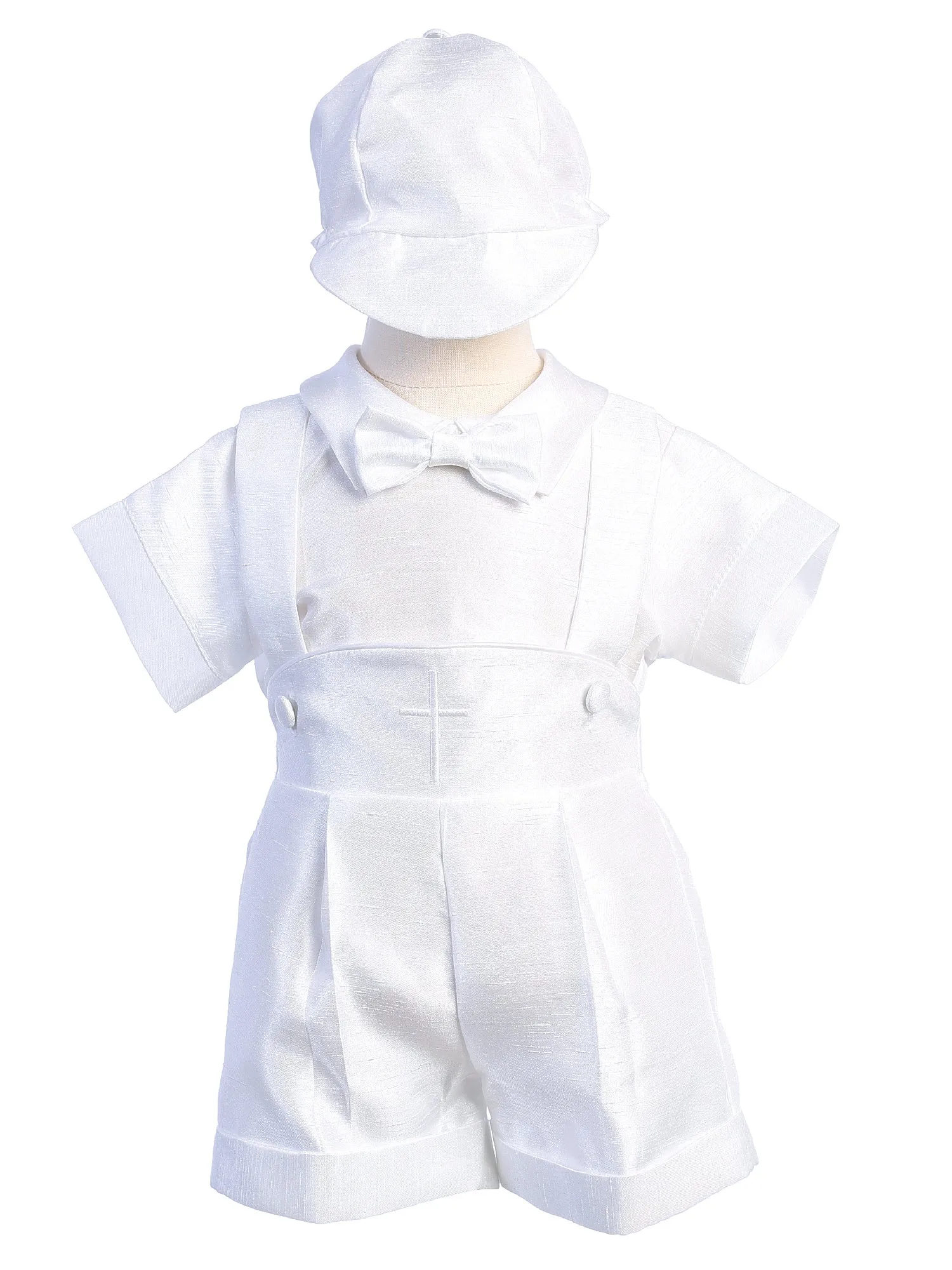 Baby Boys White Cross Suspender Shorts Maverick Christening Outfit 0-24M