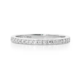 Bead set diamond ring