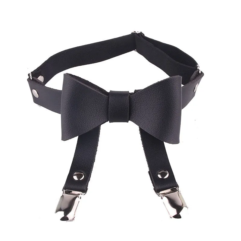 Black Bow 2 Strap Leg Garter