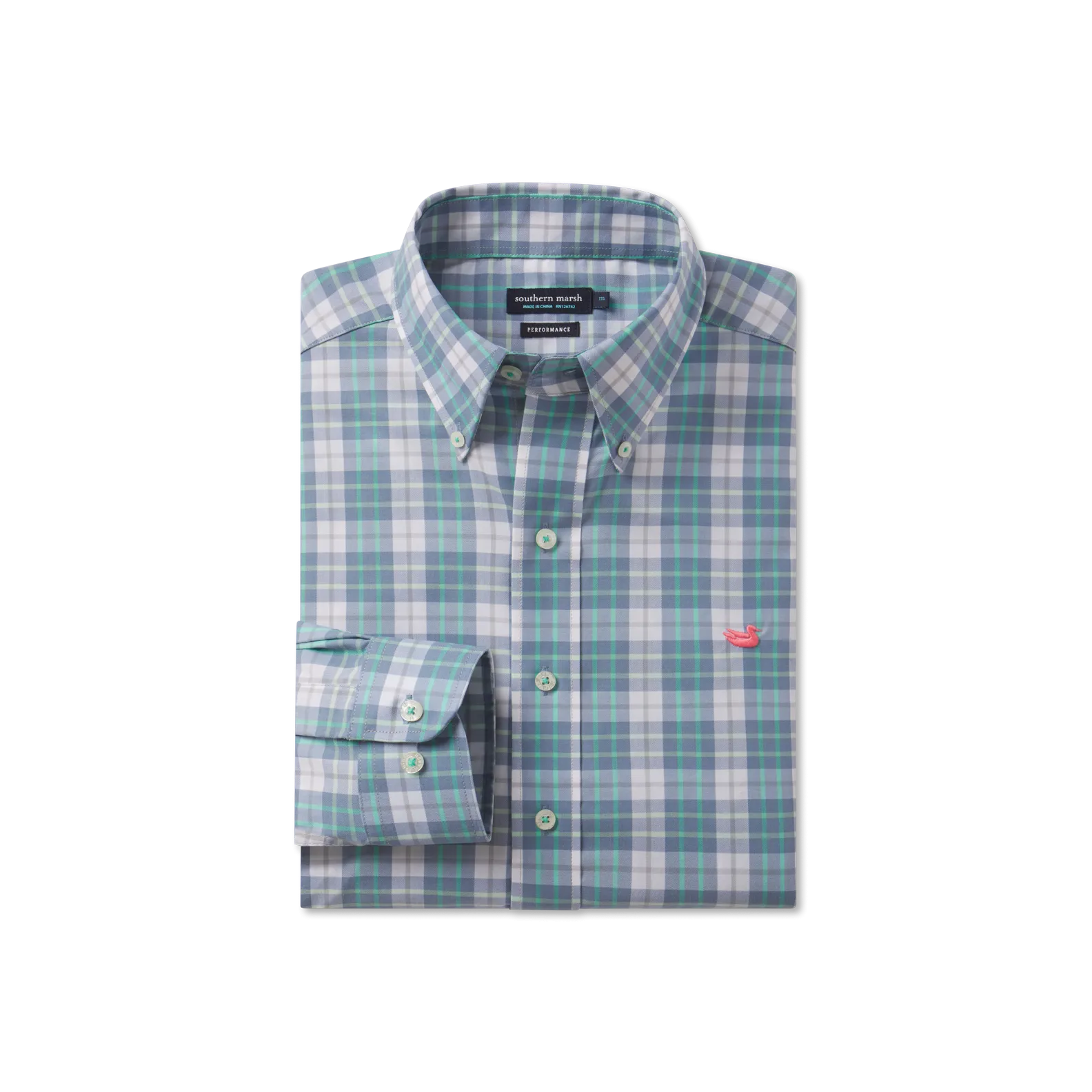 Bluefish Performance Plaid Dress Shirt