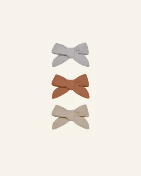 BOW WITH CLIP - SET OF 3