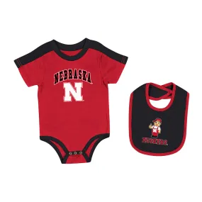 Boys' Nebraska Huskers Infant Encore Onesie And Bib Set