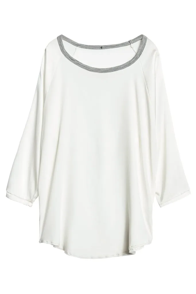 Daisy White 3/4 Sleeve