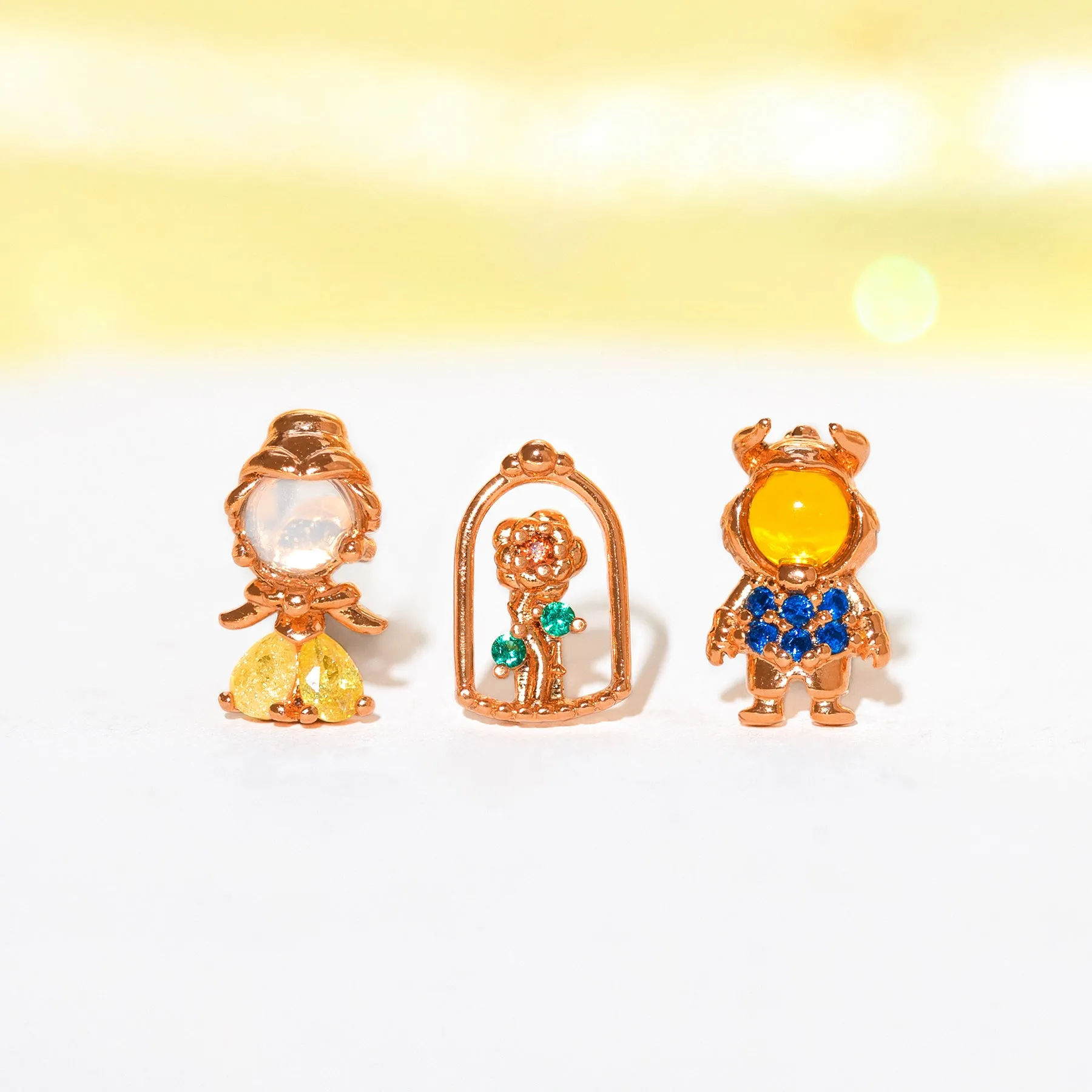 Disney Princess Beauty and the Beast Earring Set