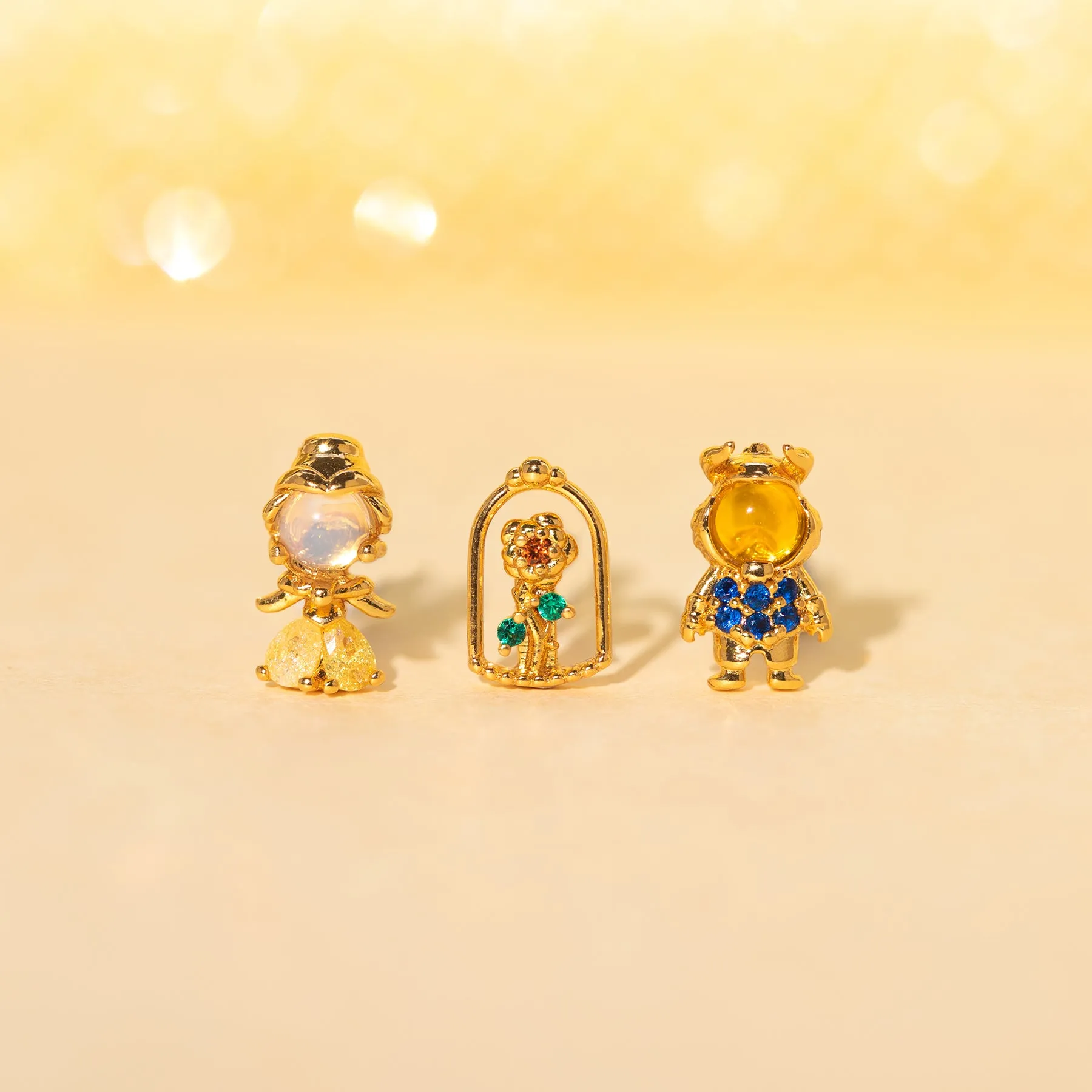 Disney Princess Beauty and the Beast Earring Set