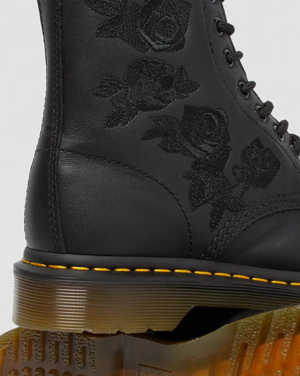 Doc Martens 1460 VONDA MONO FLORAL BOOTS (Black — SOFTY T)