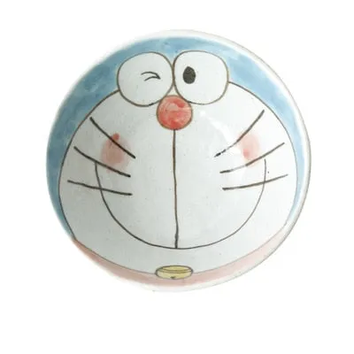 DORAEMON Ceramic Breakfast Set: Plate, Spoon, Bowl - Ideal Gift for Tea Drinkers