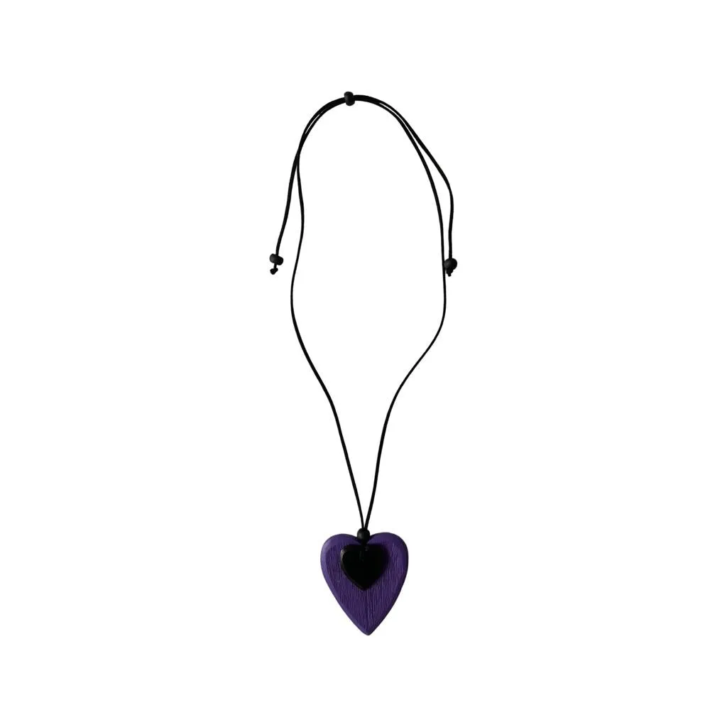 Eden Heart Necklace in Purple