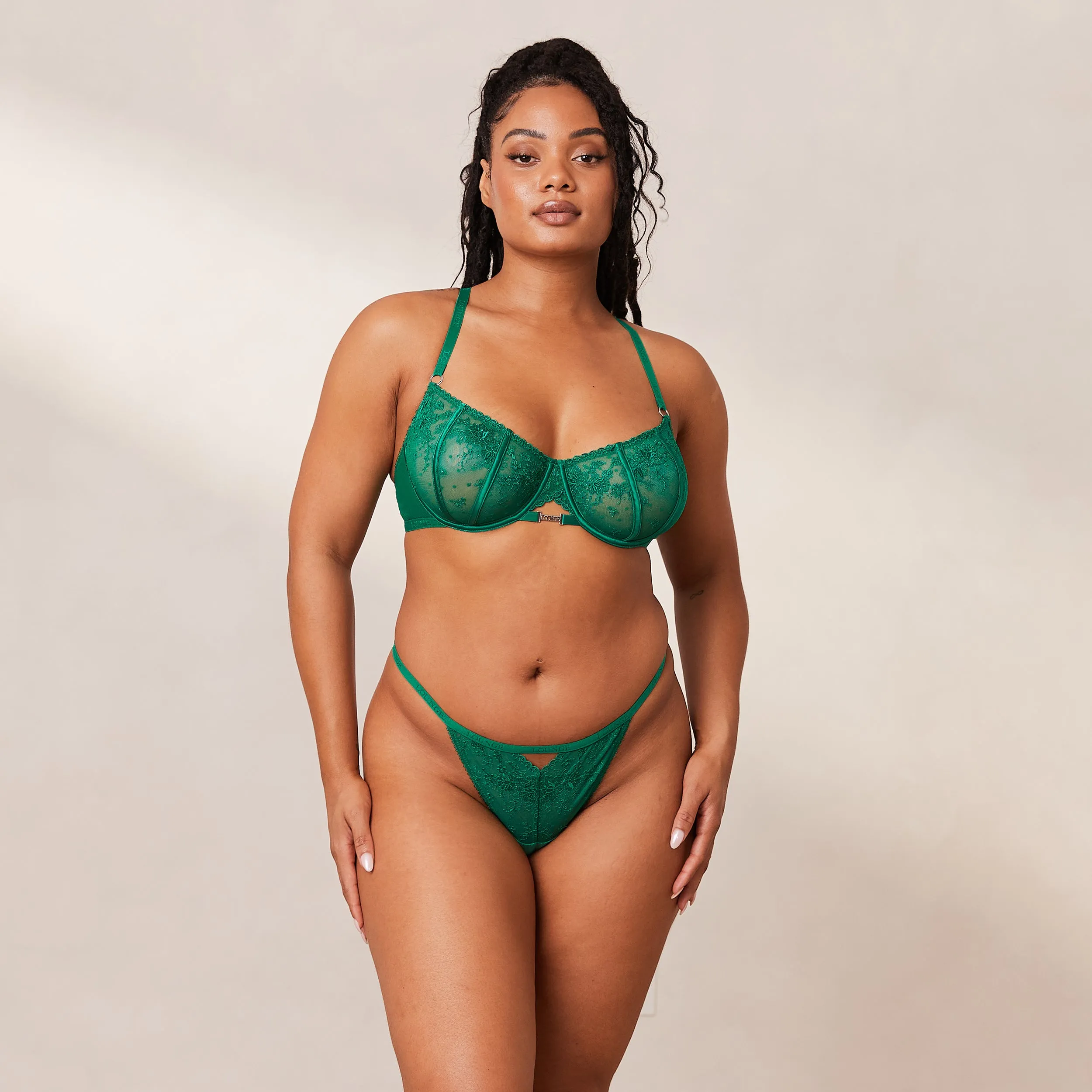 Flirt Balcony Bra  - Emerald