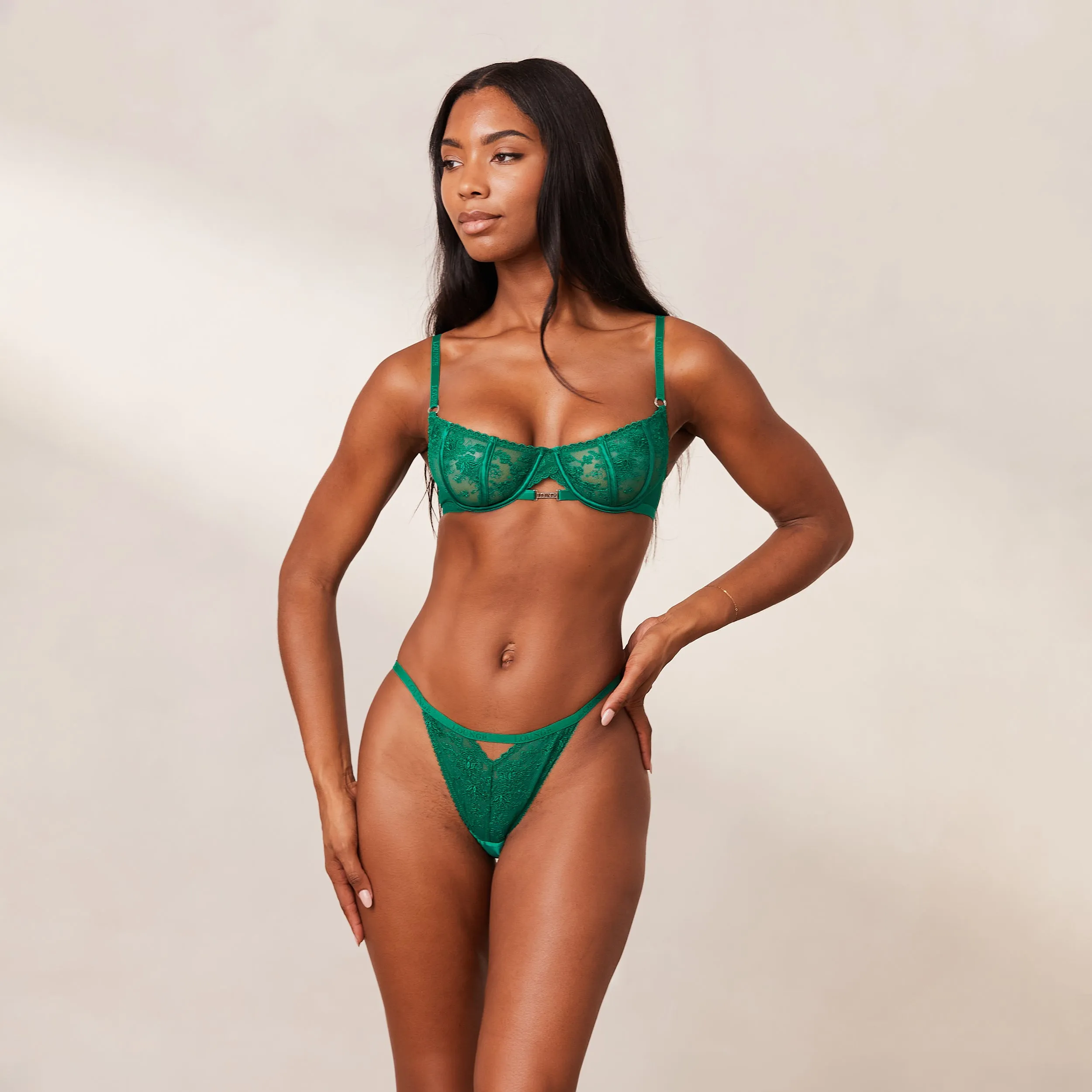 Flirt Balcony Bra  - Emerald