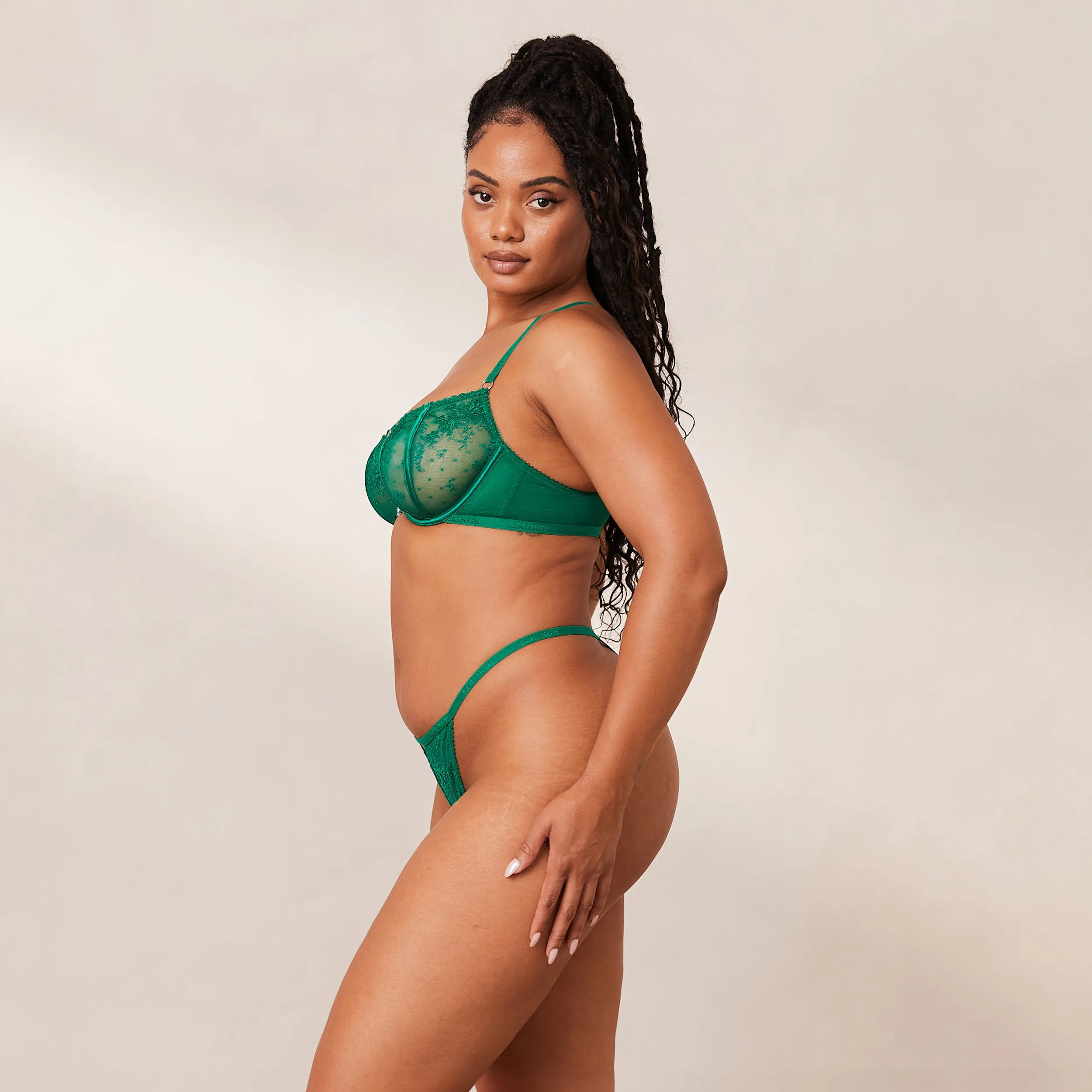 Flirt Balcony Bra  - Emerald