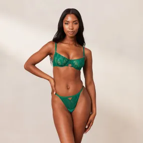 Flirt Balcony Bra  - Emerald