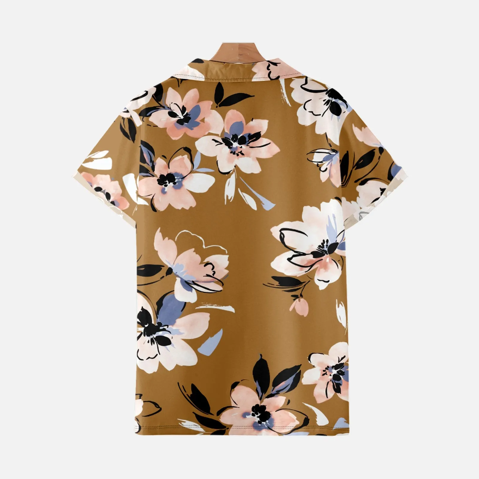 FLOWERS PRINTED ALOHA SHIRT