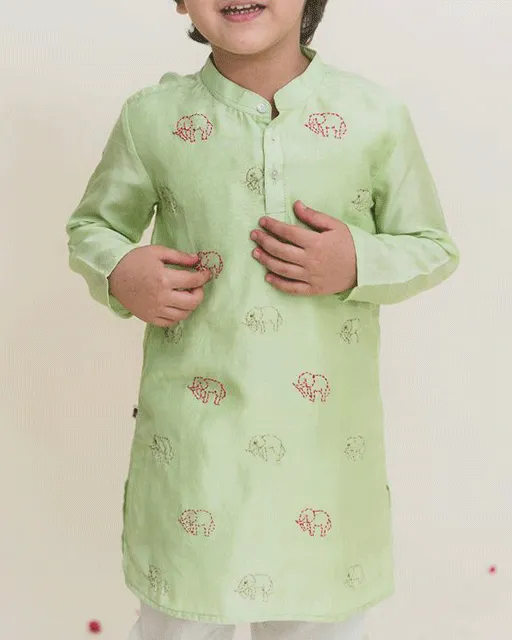 Full Sleeves Katha Kurta Set