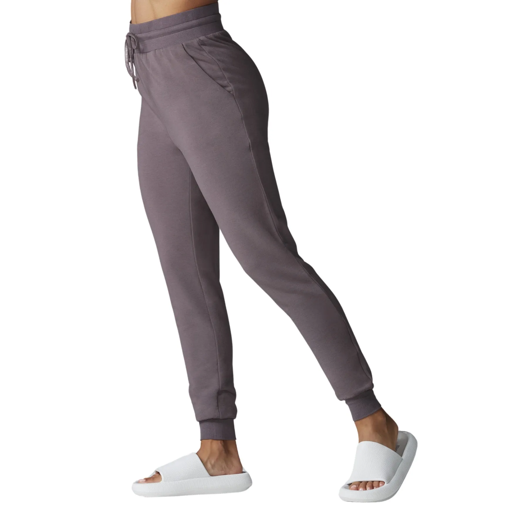 HIGH WAISTED FITTED JOGGER - QUARTZ