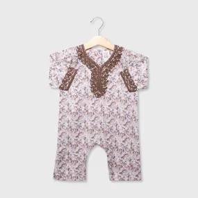 Jalabiya Onesie - Floral Collection - Beige