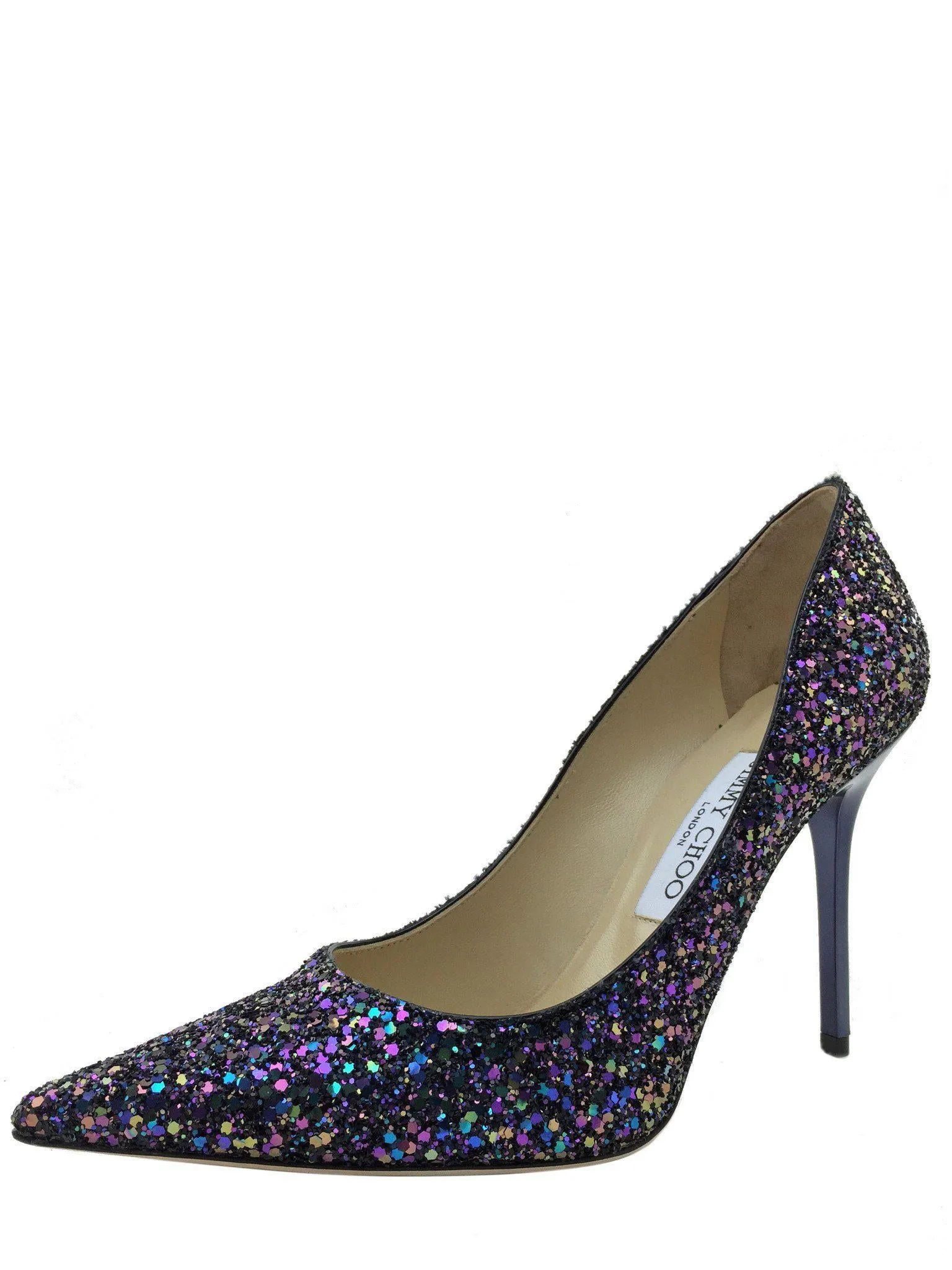 Jimmy Choo Abel Glitter Point-Toe Pumps Size 7.5