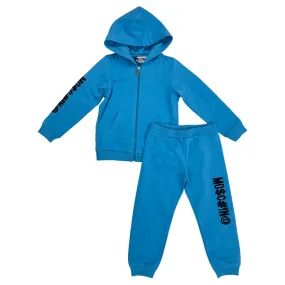 Kids Embroidered Symbols Arctic Blue Set (HUK02L)