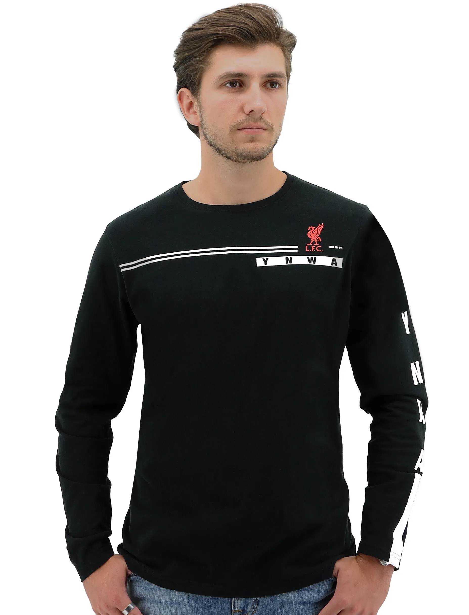 Liverpool FC Black YNWA Long Sleeve Crew