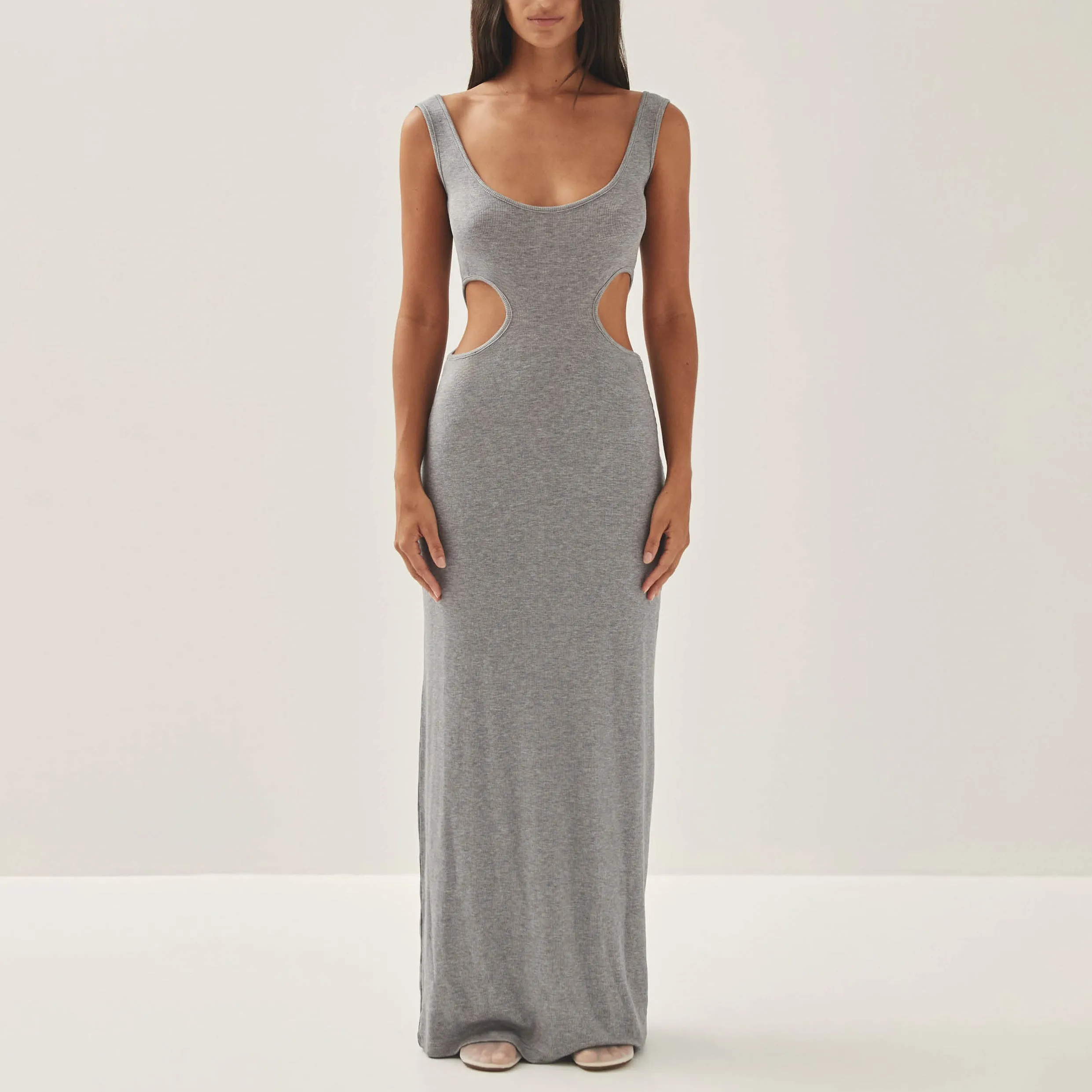 Magny Grey Melange Dress