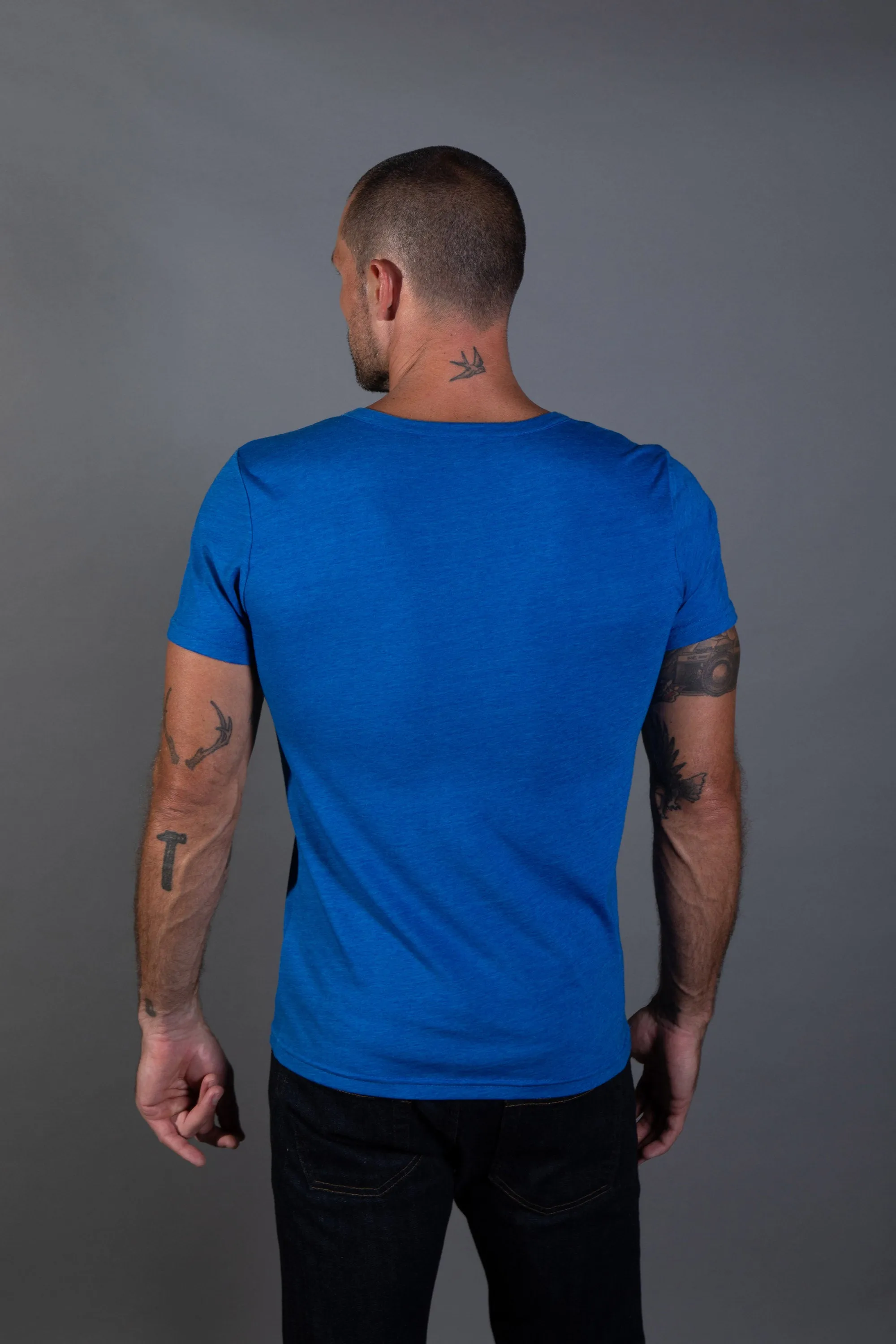 Men's Tri-Blend Patch Sleeve Tee