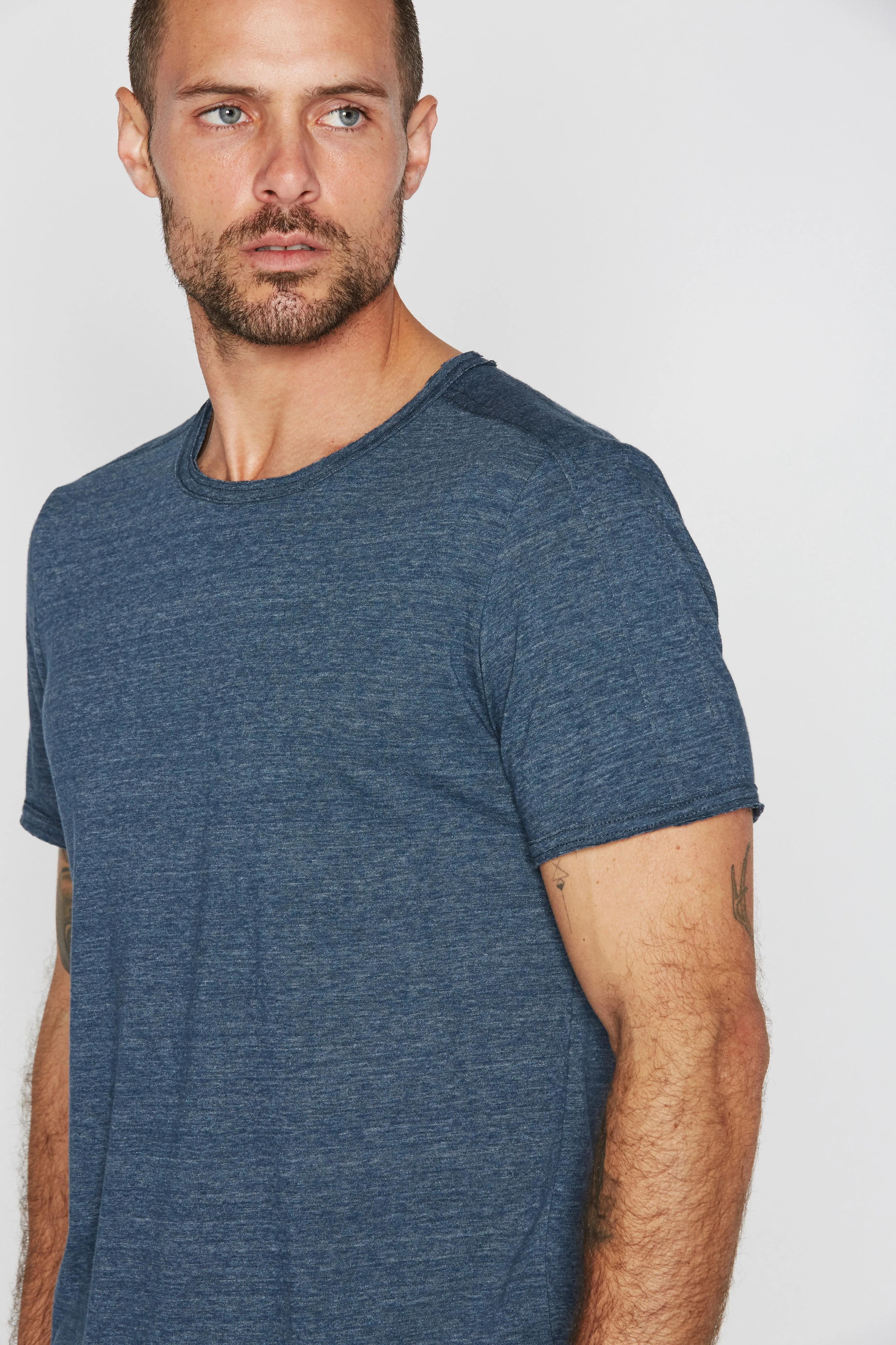 Men's Tri-Blend Patch Sleeve Tee