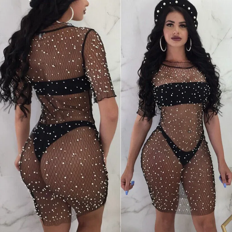 Mesh Bikini Cover Up Dress