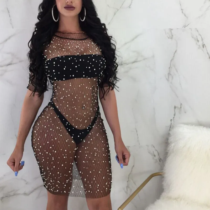 Mesh Bikini Cover Up Dress